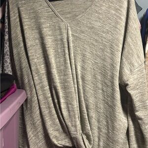 Umgee Heather  V-Neck Blouse